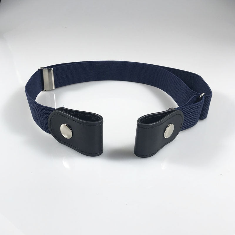 Women/Men No Bulge No Hassle Waist Belt Adjustable Belts for Jean Pants Dresses No Buckle Stretch Elastic Invisible Waist Belt Blue China 55cm-120cm