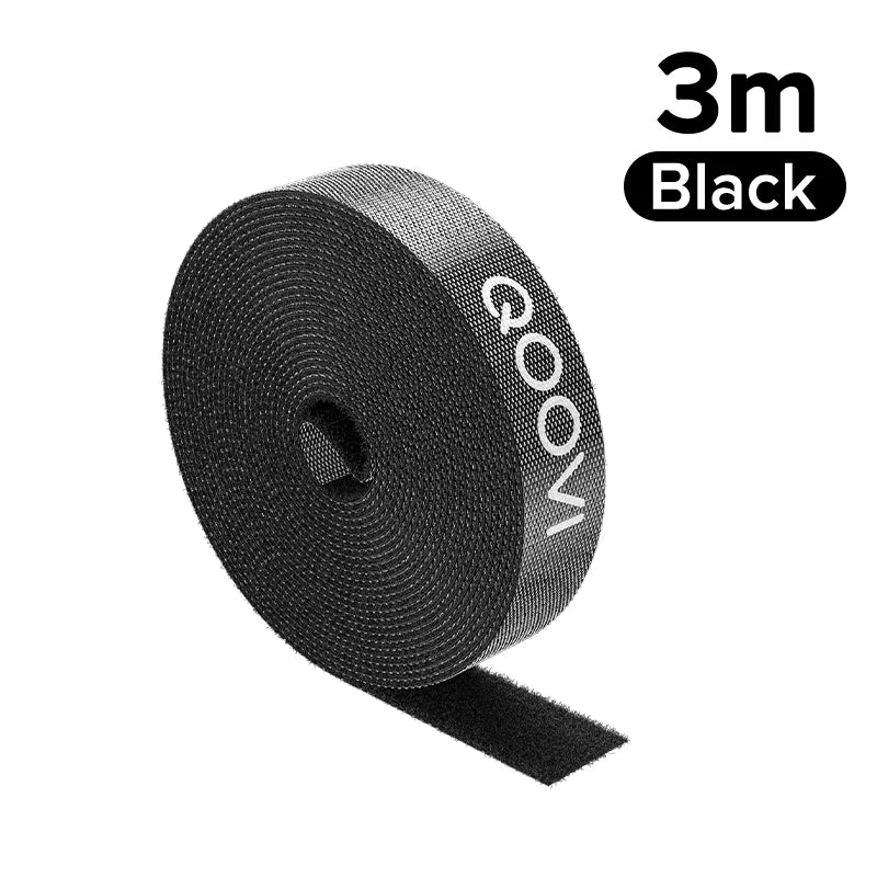 5m Cable Organizer Wire Winder Clip Earphone Holder Mouse Cord Management USB Charger Protector For iPhone Samsung Xiaomi Huawei 3m Black Velcro