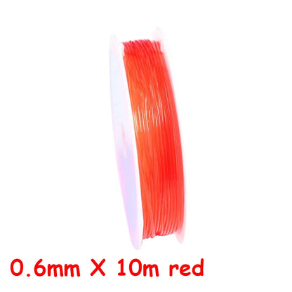 100M Plastic Crystal DIY Beading Stretch Cords Elastic Line Jewelry Making Supply Wire String jeweleri thread String Thread 0.6mm X 10m red China