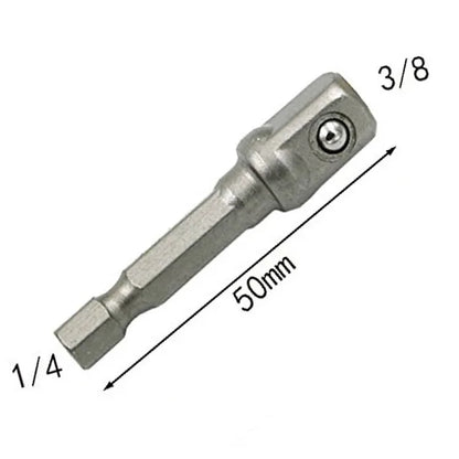 Chrome Vanadium Steel Socket Adapter Set Hex Shank 1/4&quot; 3/8&quot; 1/2&quot; Extension Drill Bits Bar Set Power Tools TF003 1pc 3 8