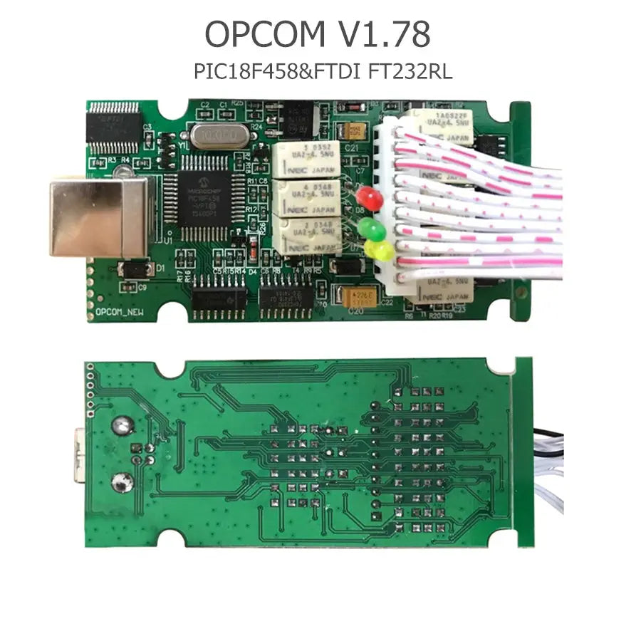 Firmware OPCOM V1.99/1.95/1.78/1.70/1.65 OBD2 for CAN-BUS Code Reader For Opel OP COM OP-COM Diagnostic PIC18F458 FTDI Chip