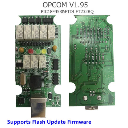 Firmware OPCOM V1.99/1.95/1.78/1.70/1.65 OBD2 for CAN-BUS Code Reader For Opel OP COM OP-COM Diagnostic PIC18F458 FTDI Chip