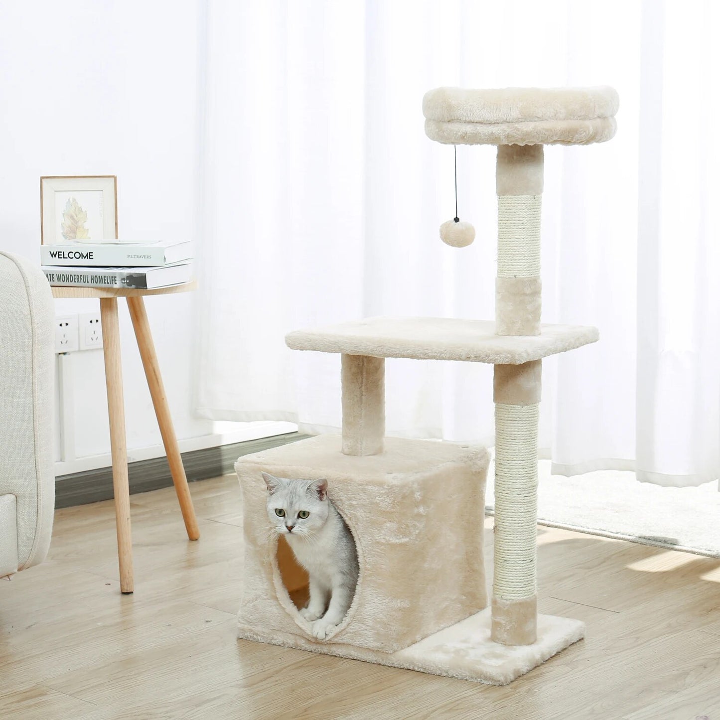 Cat Trees for Kittens Cat Furniture Towers with Scratching Posts Double Perches House Kitty Cat Activity Trees Climb