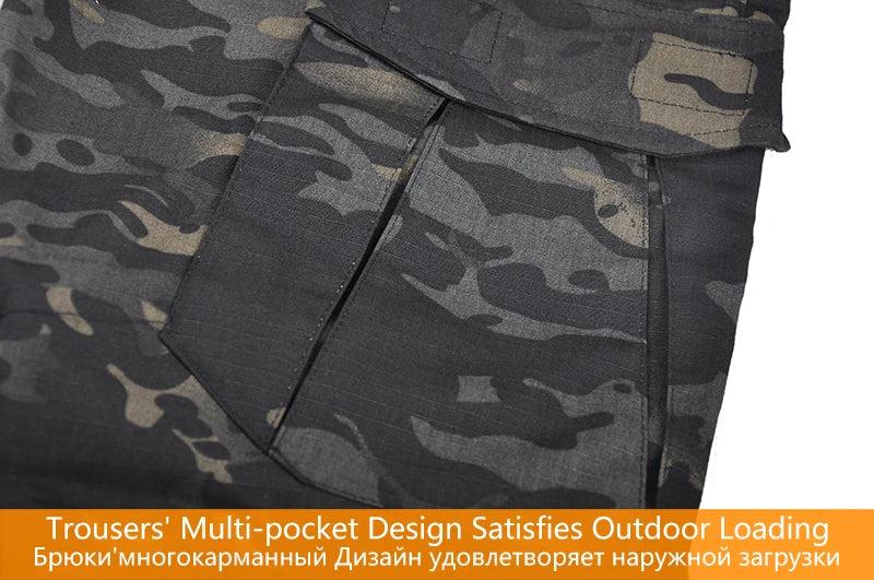 Multicam Camouflage Military Tactical Pants Army Wear-resistant Hiking Pant Paintball Combat Pant With Knee Pads Hunting Clothes