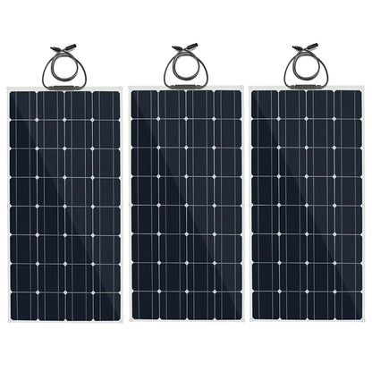 solar panel kit and 300w 200w 100w flexible solar panels 12v 24v high efficiency battery charger module