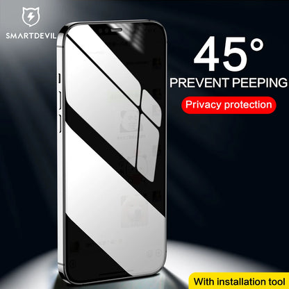 Anti-peeping Dust Proof Screen Protector For iPhone 12 13 Pro max 12mini 6.1 6.7 5.4 inch Full Coverage Privacy Glass