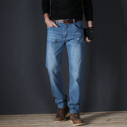 High Quality Stretch Plus Big Size 90% Cotton Straight Denim Jeans Men Famous Brand Spring USA SIZE 7718-1 LB