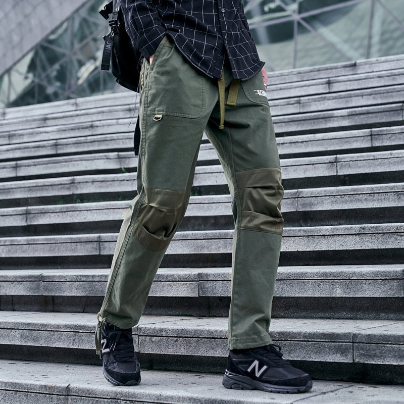 Hip Hop Cargo Pants Men Fashion Harajuku Black Harem Pant Streetwear Joggers Sweatpant Multi-Pocket Casual Mens Pants Army Green