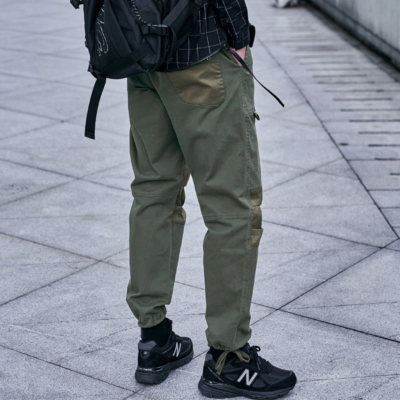 Hip Hop Cargo Pants Men Fashion Harajuku Black Harem Pant Streetwear Joggers Sweatpant Multi-Pocket Casual Mens Pants