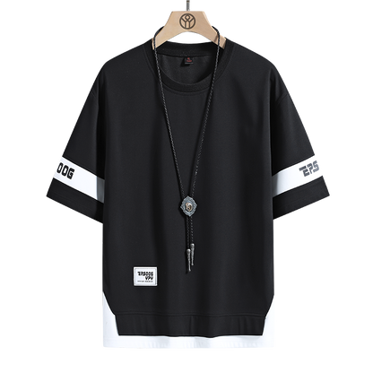 Hip Hop Loose Mens Streetwear T-shirts Casual Classic Summer Short Sleeves Black White Tshirt Tees Plus Oversize 5XL 6XL