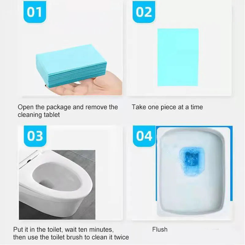 Home Toilet Cleaner Sheet Mopping The Floor Cleaner Household Hygiene Toilet Deodorant Yellow Dirt Remover Toilet Cleaning Tools