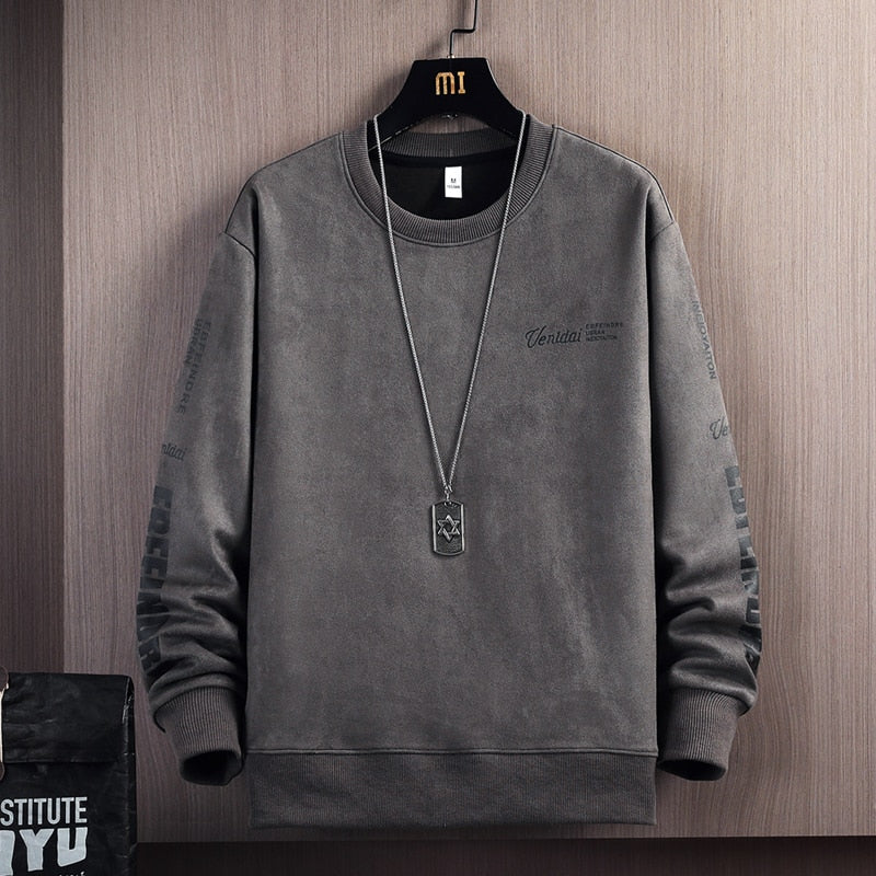 Hoodies Sweatshirt For Men's Grey Blue Hip Hop Punk Pullover Streetwear Casual Fashion Clothes