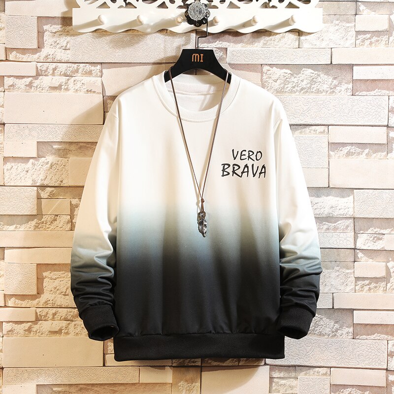 Hoodies Sweatshirt Men's White Hip Hop Punk Pullover Streetwear Casual Fashion Clothes