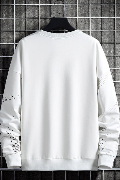 Hoodies Sweatshirt Mens Black White Hip Hop Punk Pullover Streetwear Casual Fashion Clothes
