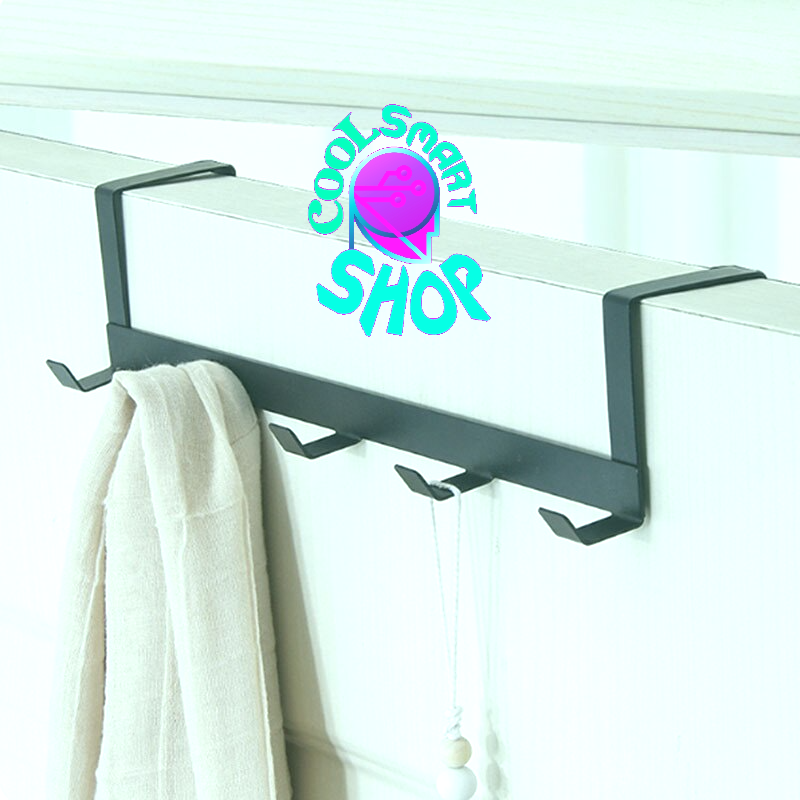 Hooks Over The Door 5 Hooks Home Key Bags Hooks Organizer Bathroom Clothes Coat Hat Towel Hanger Door Back Storage Hooks Holder