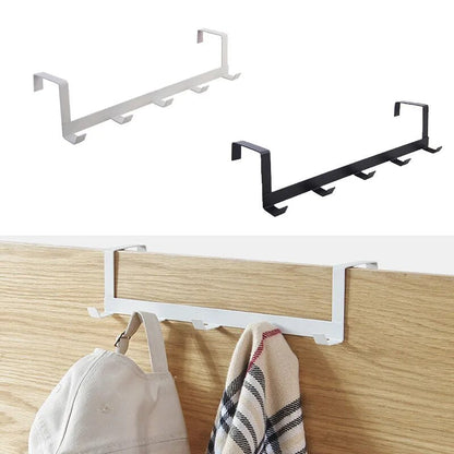 Hooks Over The Door 5 Hooks Home Key Bags Hooks Organizer Bathroom Clothes Coat Hat Towel Hanger Door Back Storage Hooks Holder