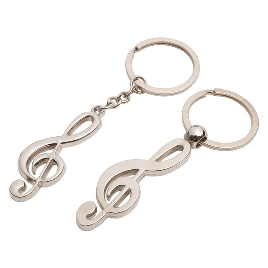 Hot New Metal Musical note Key chain Cool Luxury Car Key Ring Musical Bag pendant Keychains Music Score For Gift jewelry