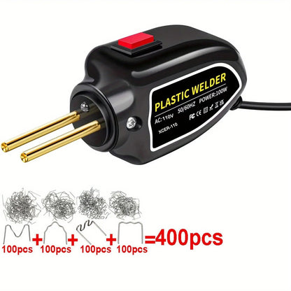 Hot Stapler Plastic Welding Machine Bumper Repair Kit Soldering Iron For Plastic Repair Car Bumper Repair Welding Gun Gun with 400 Nails