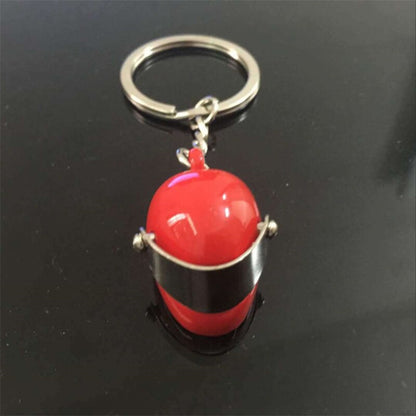 Hot metal Motorcycle Helmet Key Chain Fashion Stereo Motorcycle Helmets Safety Auto Bag Car Key Ring KeyChain Gift jewelry RED