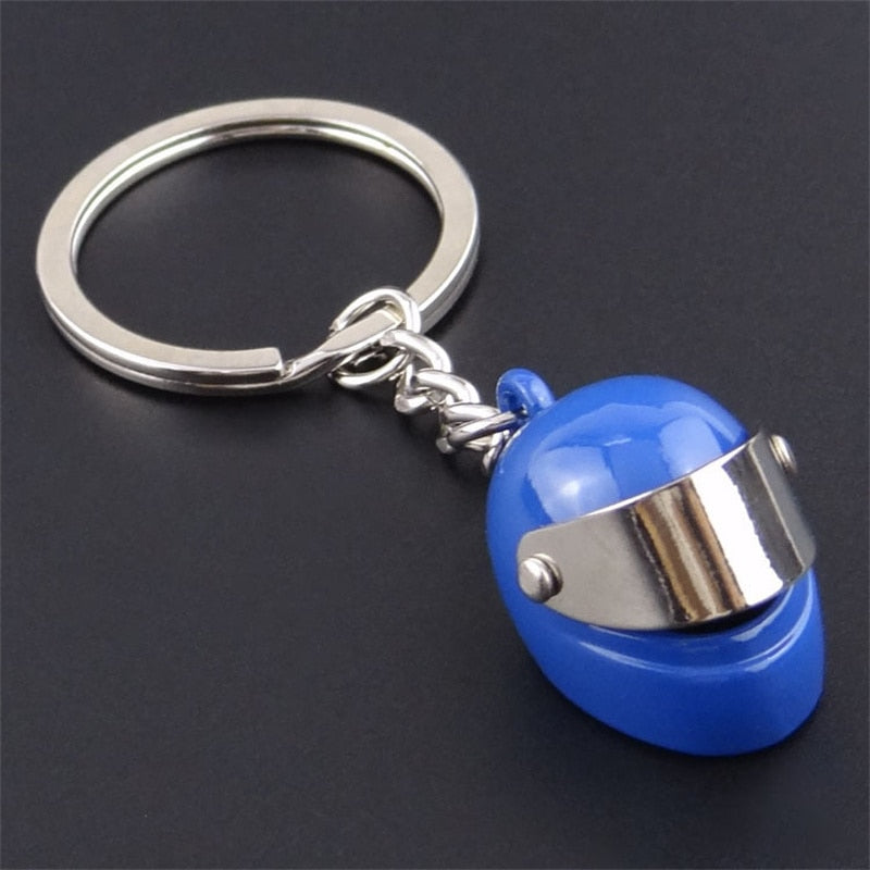 Hot metal Motorcycle Helmet Key Chain Fashion Stereo Motorcycle Helmets Safety Auto Bag Car Key Ring KeyChain Gift jewelry