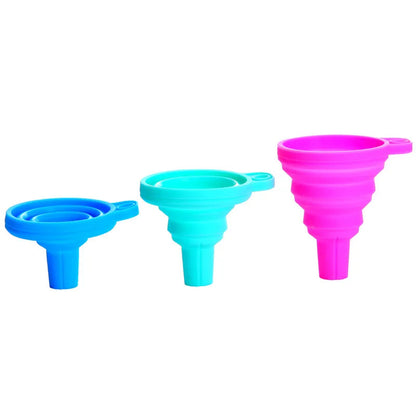 Household Foldable Telescopic Funnel Kitchen Sub Packaging Oil Leak Candy Color High Temperature Resistant Thistle Tube