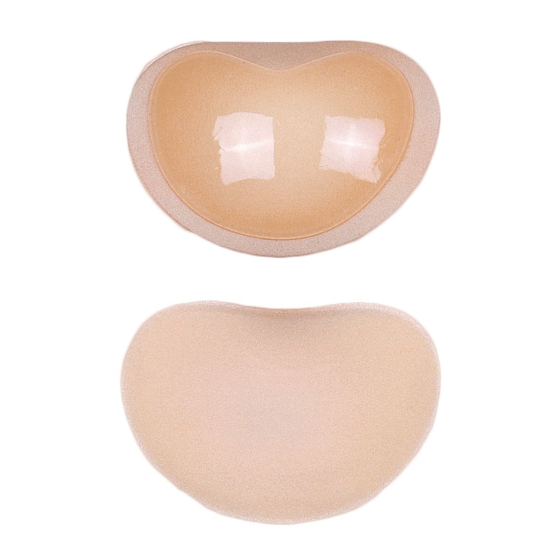 Invisible Heart Padding Magic Bra Insert Pads Push Up Silicone Self Adhesive Breast Enhancer Women Intimates Breast Lift Nipple style1 1 pair One Size