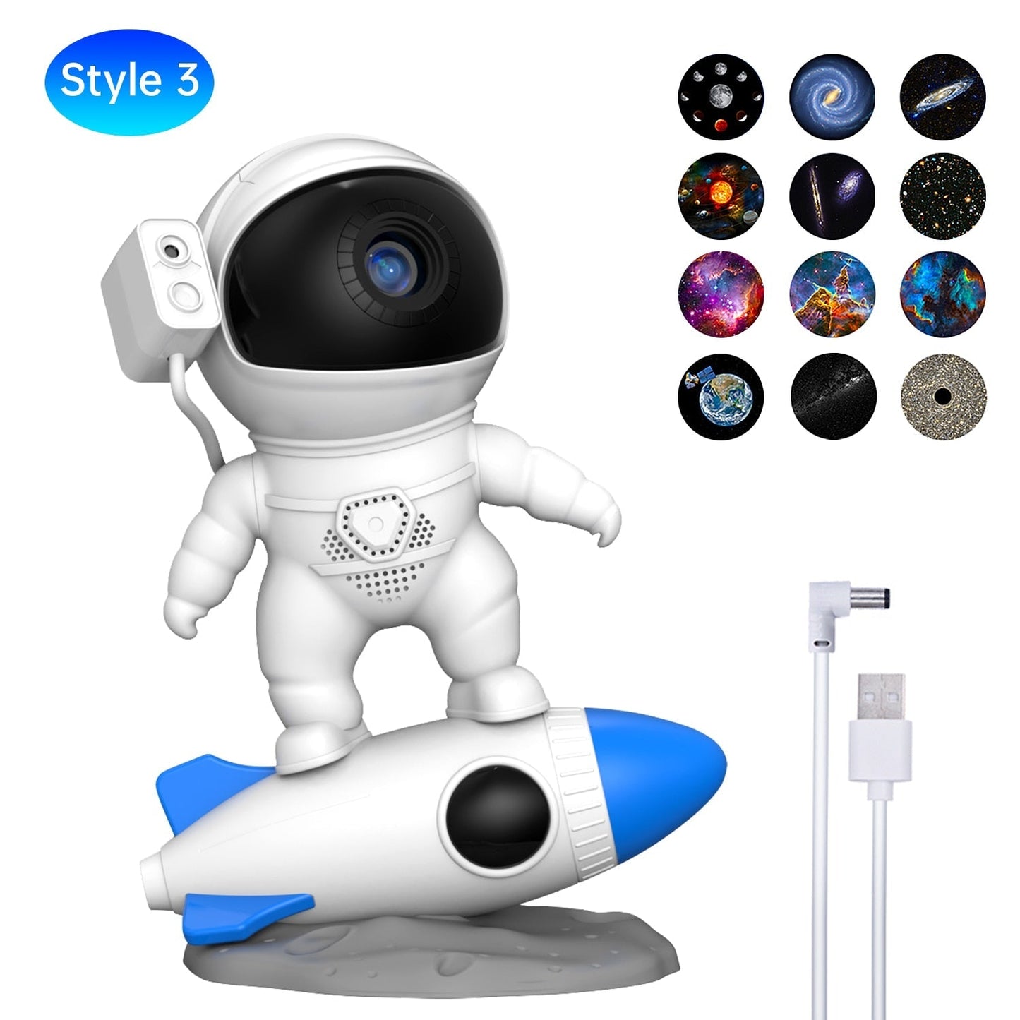 Kids Star Projector Night Light with Remote Control 360°Adjustable Design Astronaut Nebula Galaxy Lighting for Children Adults Style 3 China