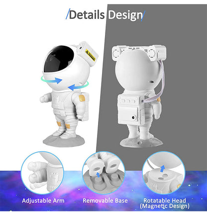 Kids Star Projector Night Light with Remote Control 360°Adjustable Design Astronaut Nebula Galaxy Lighting for Children Adults