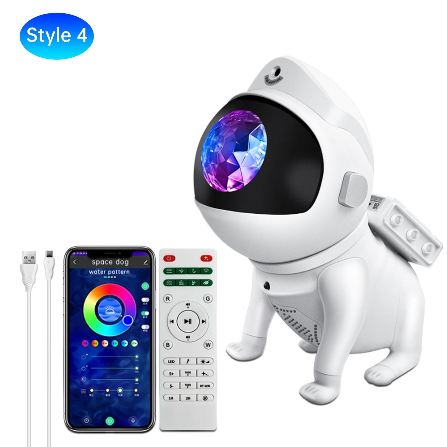 Kids Star Projector Night Light with Remote Control 360°Adjustable Design Astronaut Nebula Galaxy Lighting for Children Adults Style 4 China