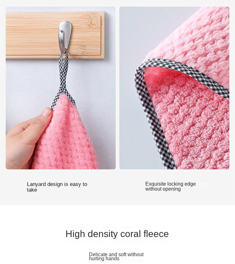 Kitchen Daily Dish Towel Dishcloth Rag Utensils for Kitchen Cleaning Products for Home Absorbent Scouring Pad