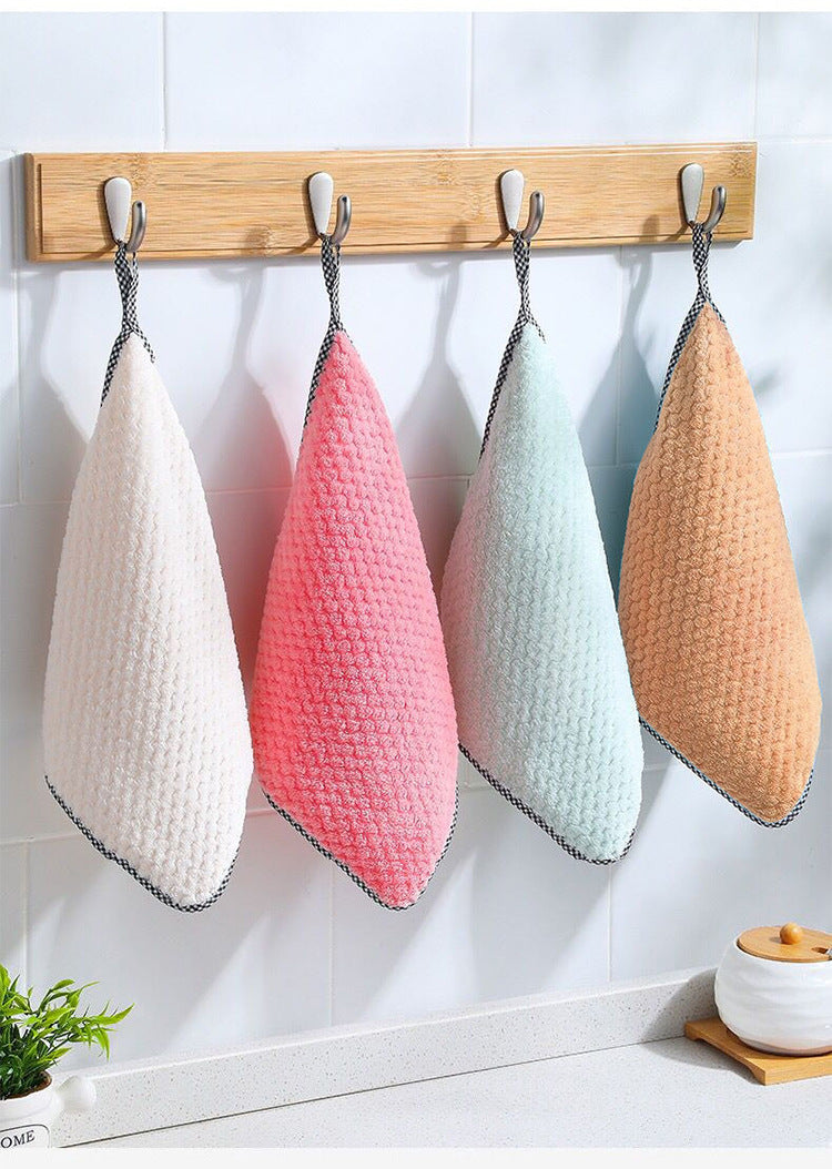 Kitchen Daily Dish Towel Dishcloth Rag Utensils for Kitchen Cleaning Products for Home Absorbent Scouring Pad