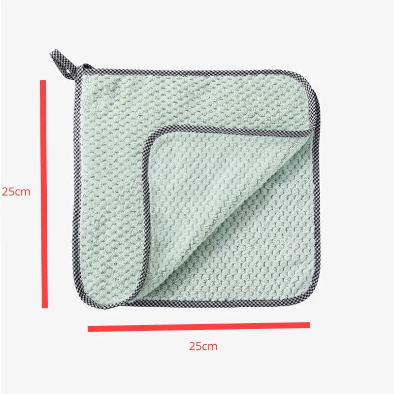 Kitchen Daily Dish Towel Dishcloth Rag Utensils for Kitchen Cleaning Products for Home Absorbent Scouring Pad