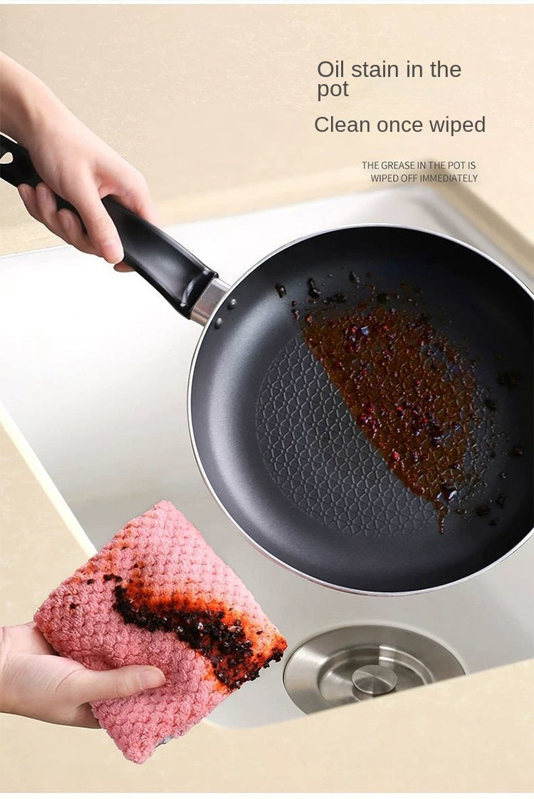 Kitchen Daily Dish Towel Dishcloth Rag Utensils for Kitchen Cleaning Products for Home Absorbent Scouring Pad