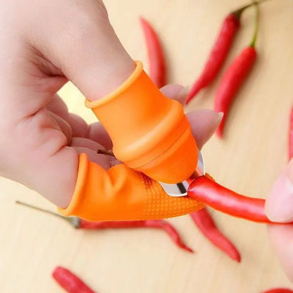 Kitchen Tool Accessories Finger Protector Silicone Thumb Knife Gears Cutting Gloves Vegetables Picking Knife Plant Blade Scissor