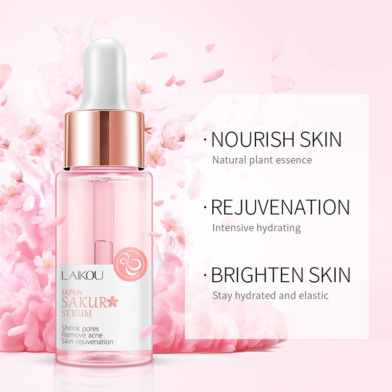 LAIKOU Japan Sakura Face Cream Repair Dry Skin Brighten Tone Face Serum Day & Night Eye Cream Moisturizing Skin Care Set