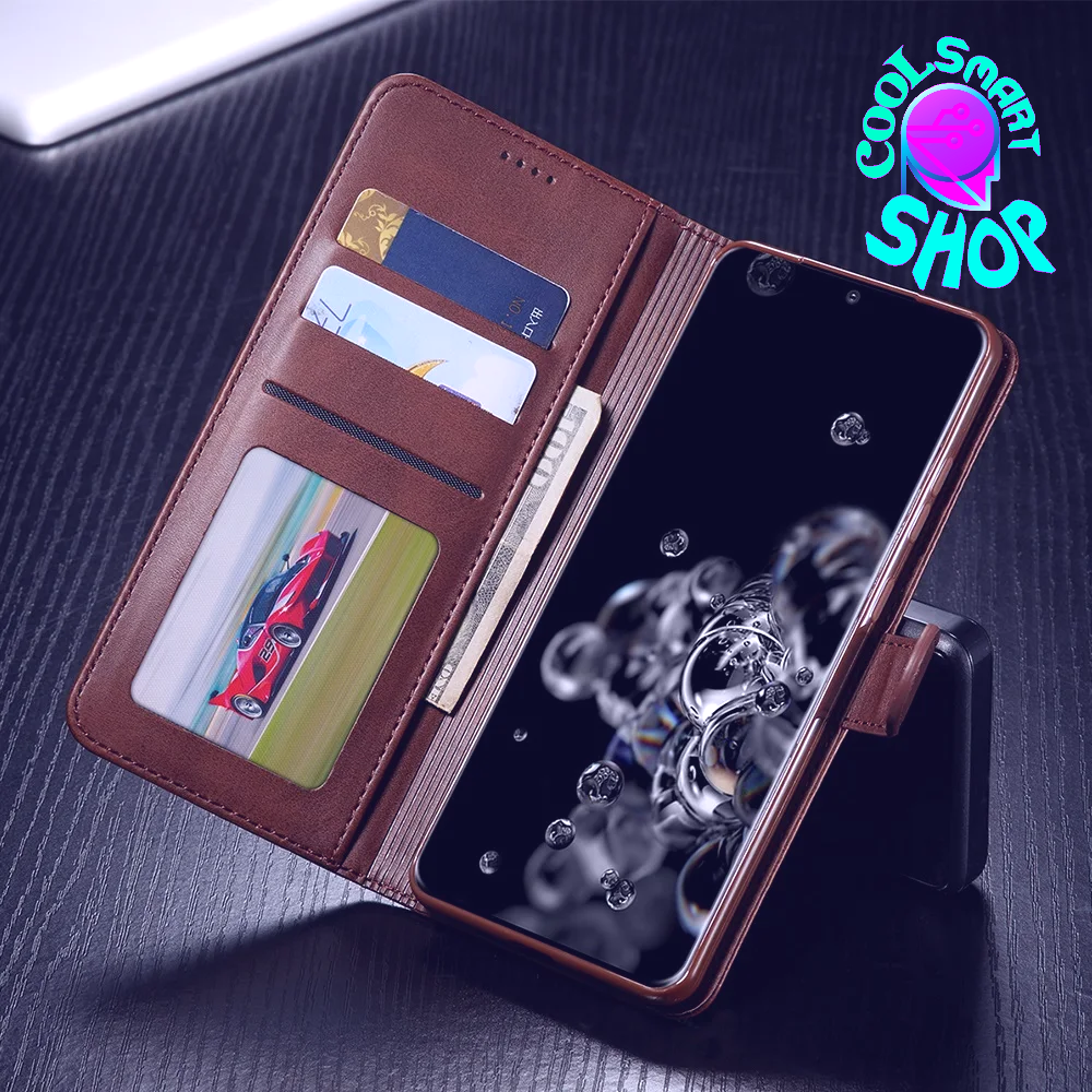 Leather Case for Samsung Galaxy S20 FE S21 Ultra A71 A51 Note 20 10 Plus A70 A50 A20 A52s S9 S8 Plus S7 Edge Wallet Flip Cover