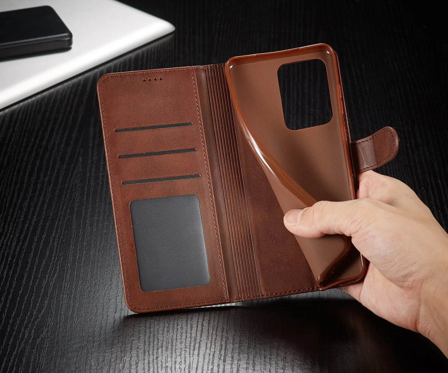 Leather Case for Samsung Galaxy S20 FE S21 Ultra A71 A51 Note 20 10 Plus A70 A50 A20 A52s S9 S8 Plus S7 Edge Wallet Flip Cover