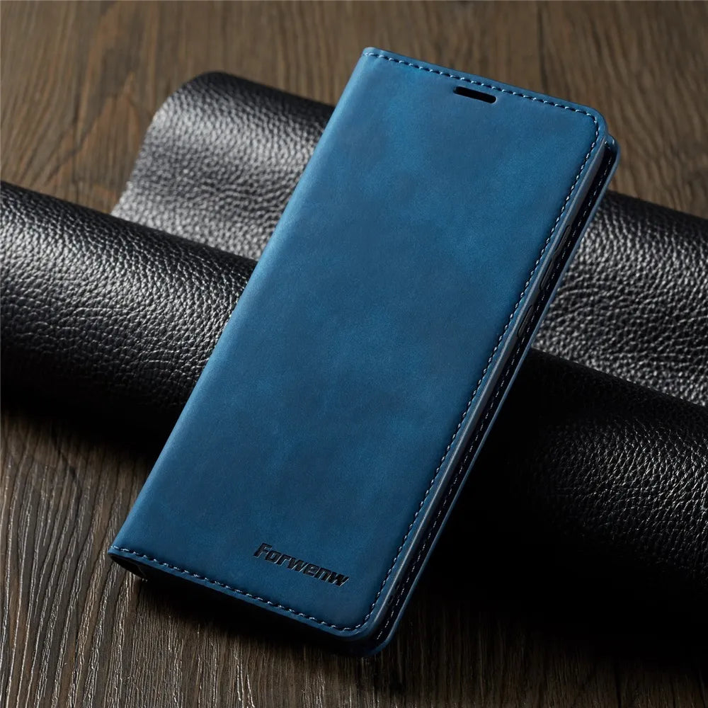 Leather Wallet Case for Huawei P30 P20 P40 Pro Lite Flip Cover Mate 20 30 Pro Lite P Smart Plus 2019 2020 Folio Coque Card Slots Blue