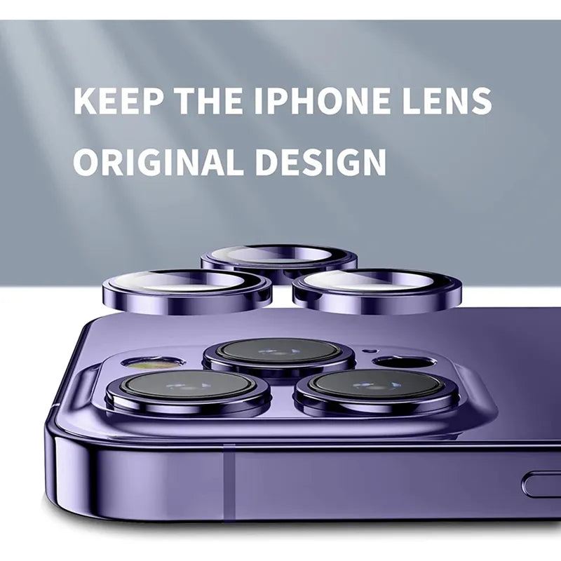 Lens Protector Glass for iPhone 11 Pro Max Plus Camera Lens Protection For iPhone Mini Metal Ring Camera Film