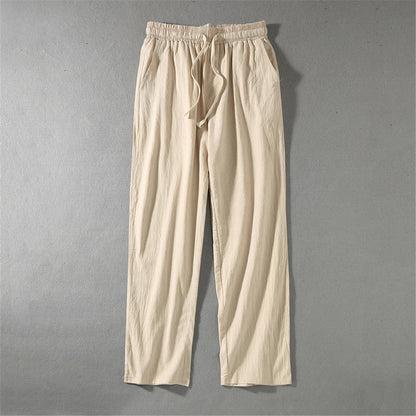 Linen Pants Men Plus Size 9XL 8XL Pants Summer Linen Trousers Male Fashion Casual Solid Color Pants Big Size 8XL 9XL khaki