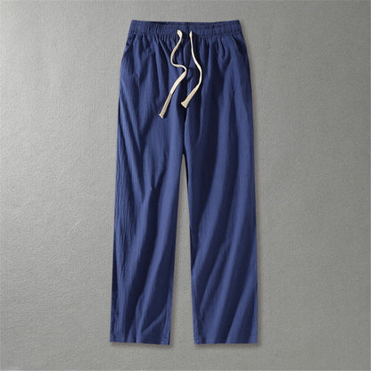 Linen Pants Men Plus Size 9XL 8XL Pants Summer Linen Trousers Male Fashion Casual Solid Color Pants Big Size 8XL 9XL