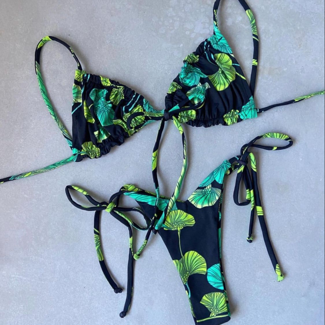 Low Waist Bikinis 2023 Triangle Swimwear Female Swimsuit Women Print Bikini set two-Piece Suit Push Up Bathing Suit DY25