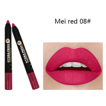 Matte Velvet Lipstick Pencil Waterproof Long Lasting Sexy Red Lip Sticks Non-Stick Cup Makeup Lip Tint Pencil Cosmetics 9 Colors 08