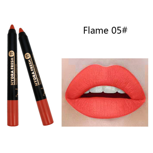 Matte Velvet Lipstick Pencil Waterproof Long Lasting Sexy Red Lip Sticks Non-Stick Cup Makeup Lip Tint Pencil Cosmetics 9 Colors 05