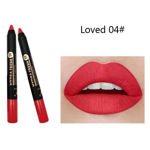 Matte Velvet Lipstick Pencil Waterproof Long Lasting Sexy Red Lip Sticks Non-Stick Cup Makeup Lip Tint Pencil Cosmetics 9 Colors 04