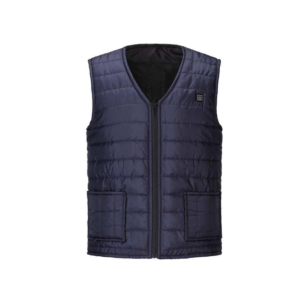 Men Autumn winter Smart heating Cotton Vest 9 area Heated V neck vest Women Outdoor Flexible Thermal Winter Warm Jacket M-7XL