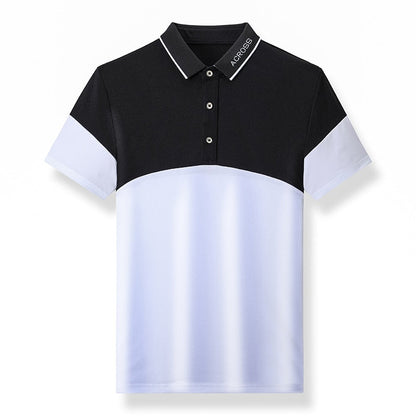 Men'S Classic Patchwork Polo Shirt Cotton Short Sleeve Summer Plus Oversize T21 3