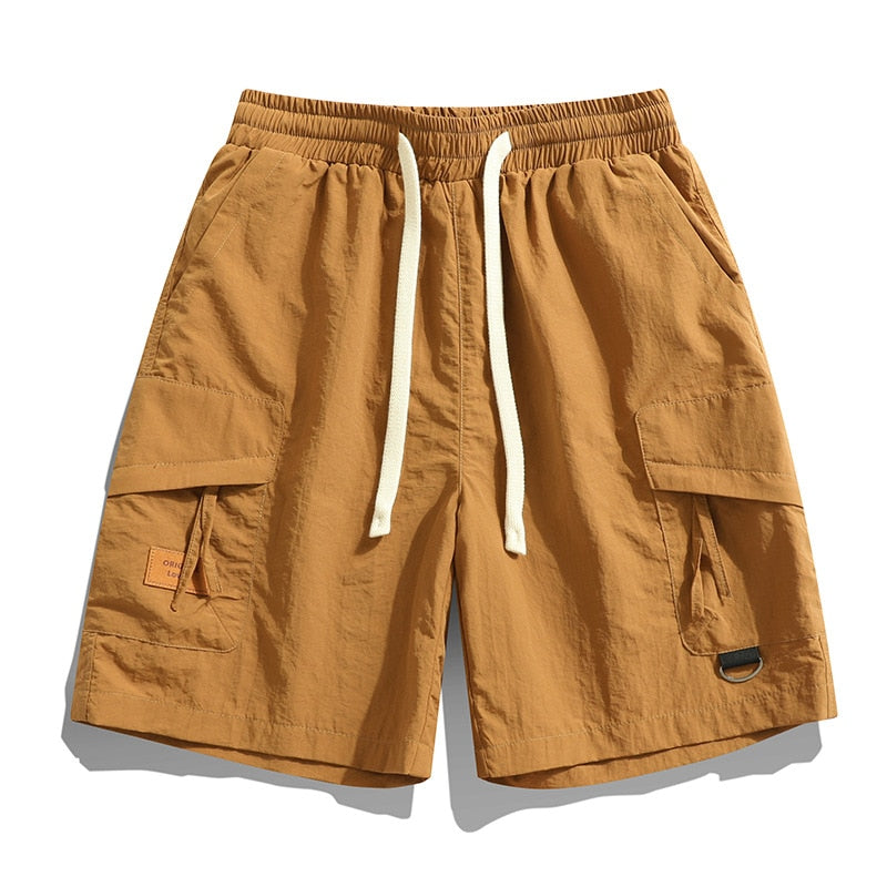 Men'S Sports Running Black Shorts Quick Dry Summer Casual Bigger Pocket Brand Male Pants Trouers M-6948 K