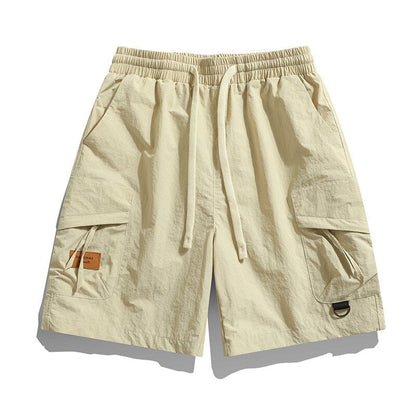 Men'S Sports Running Black Shorts Quick Dry Summer Casual Bigger Pocket Brand Male Pants Trouers M-6948 G