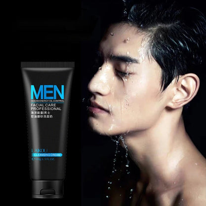 Men Scrub Facial Cleanser Moisturize Deeply Cleans Oil Controls Unclogs Pores Anti Blackhead Soothes Improves Dullness Skin Care